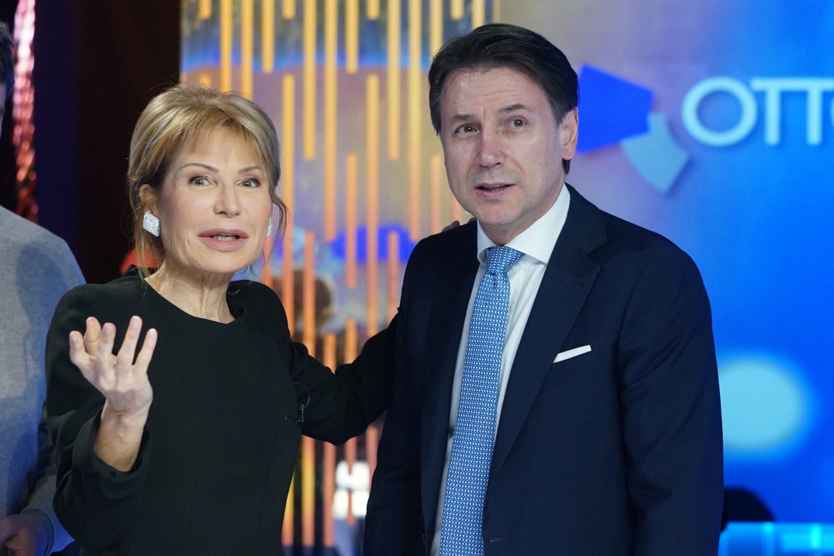 Lilli Gruber e il presidente Conte