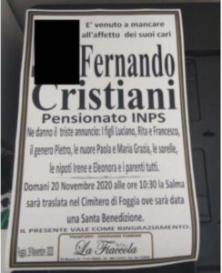 necrologio foggia