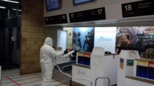 sanificazione aeroporto