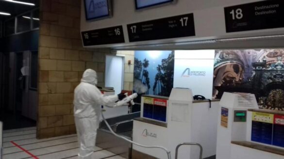 sanificazione aeroporto