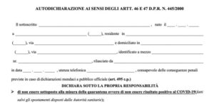 autocertificazione