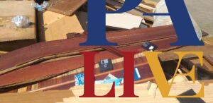 bara in mezzo ai rifiuti, via Pietro Scaglione