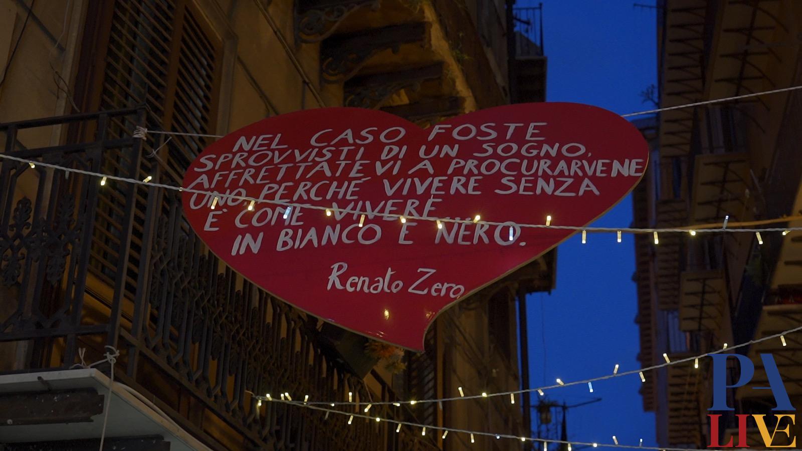 Palermo, citazione a Renato Zero