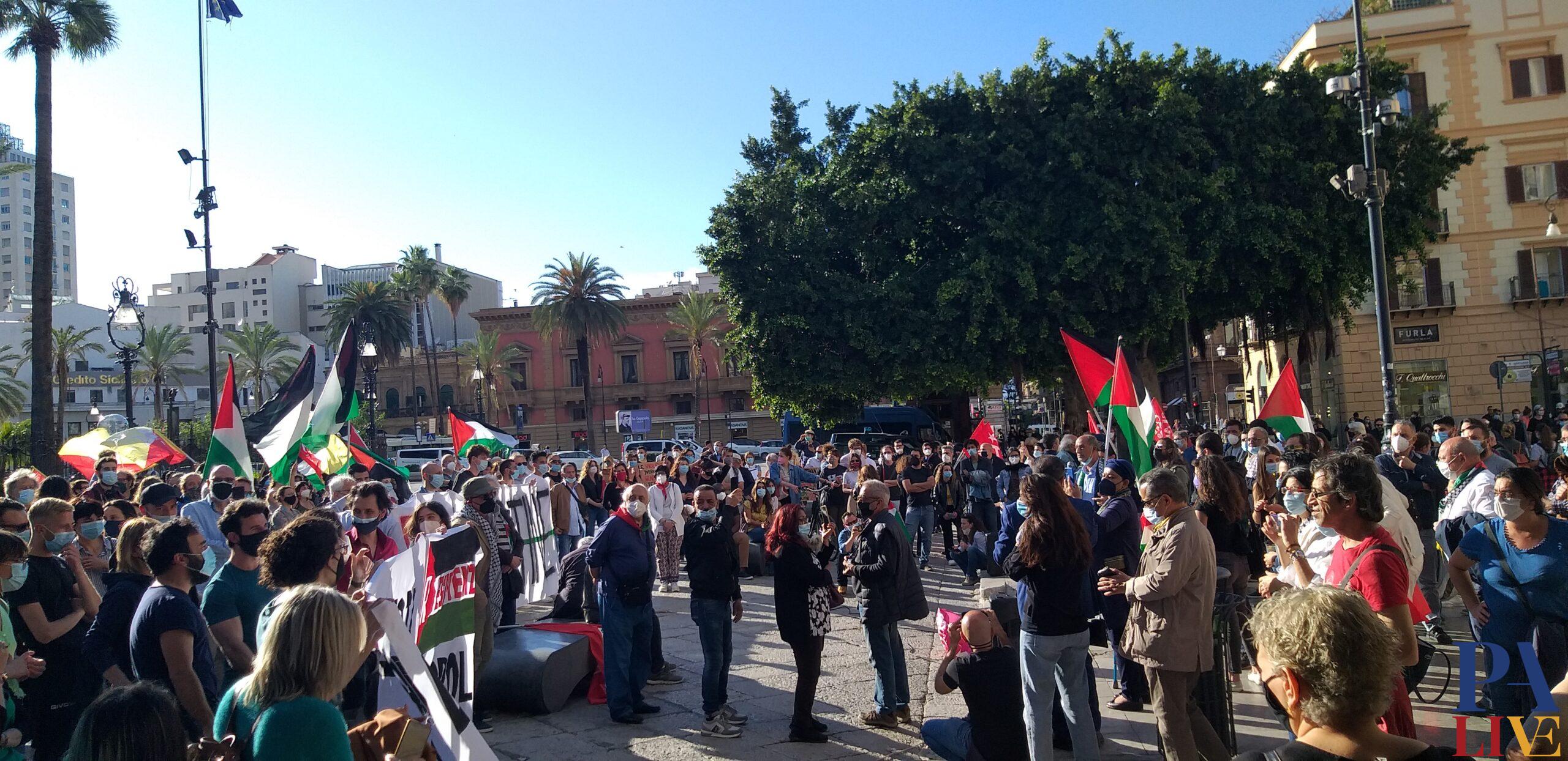 Palermo, Antudo in piazza per la Palestina