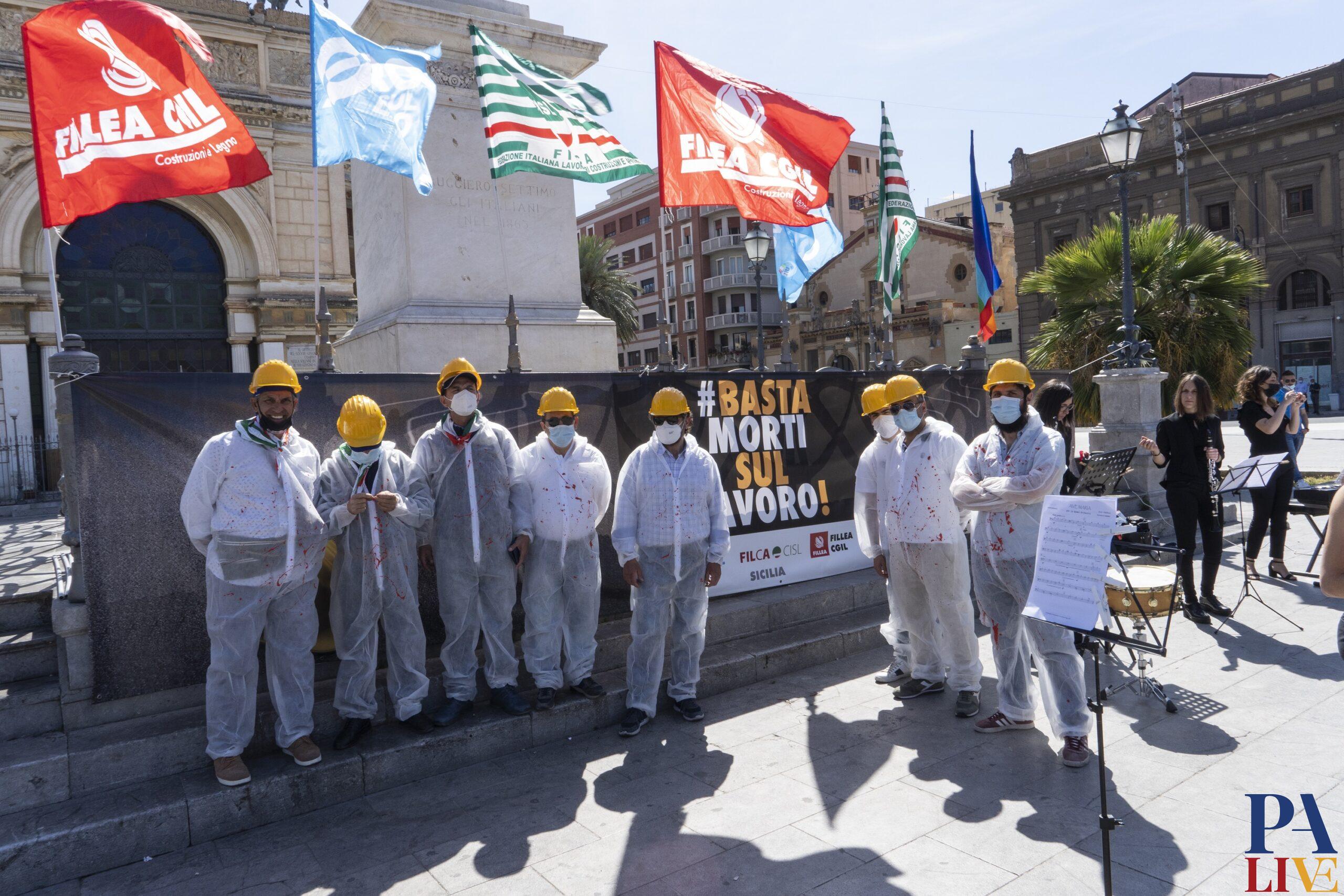 Filca Cisl in piazza per le morti sul lavoro