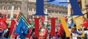 mondo dello sport in piazza Montecitorio, Roma