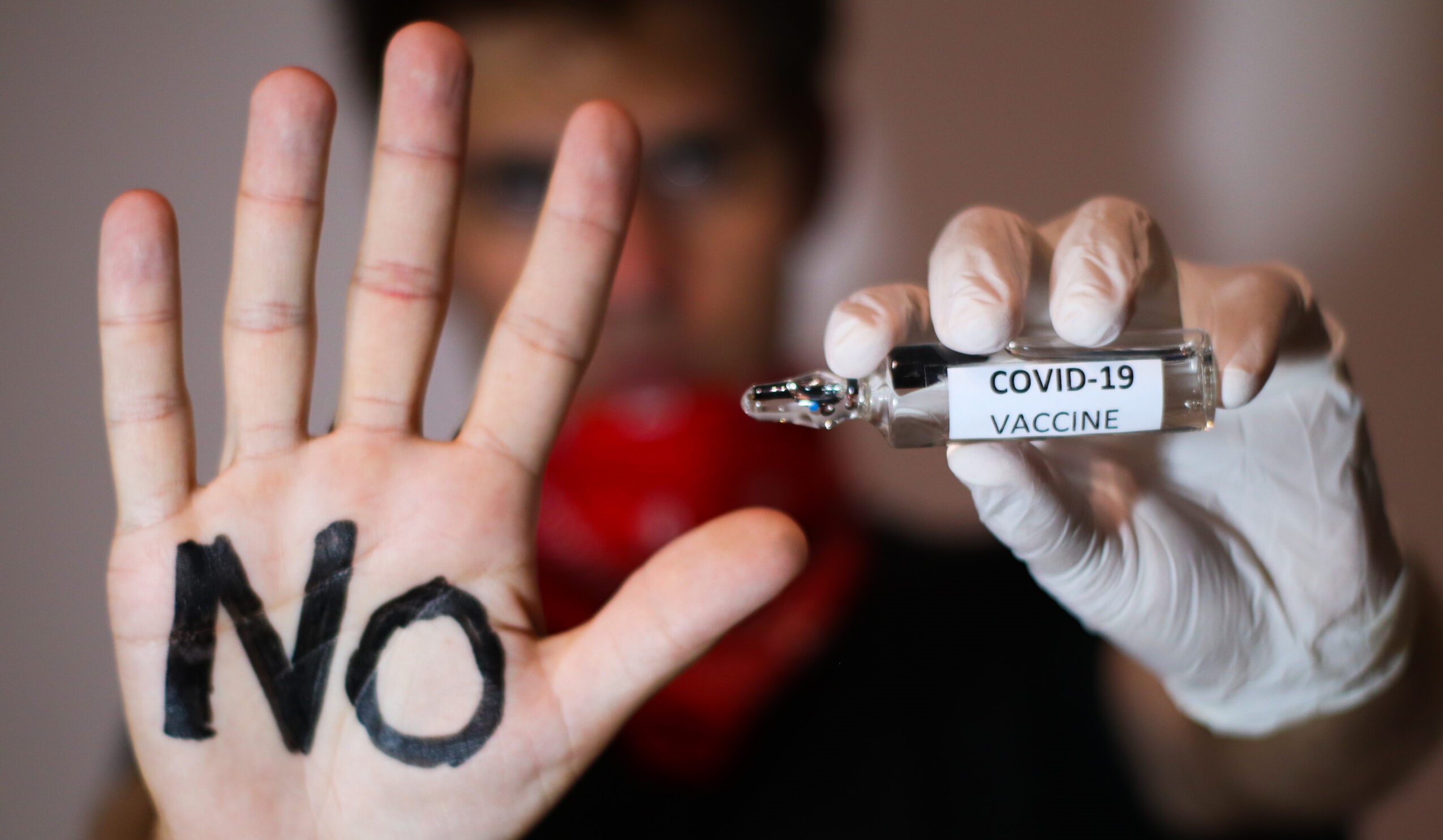 A,Anti,Vax,Or,Anti,Vaccine,Protests,Against,The,New