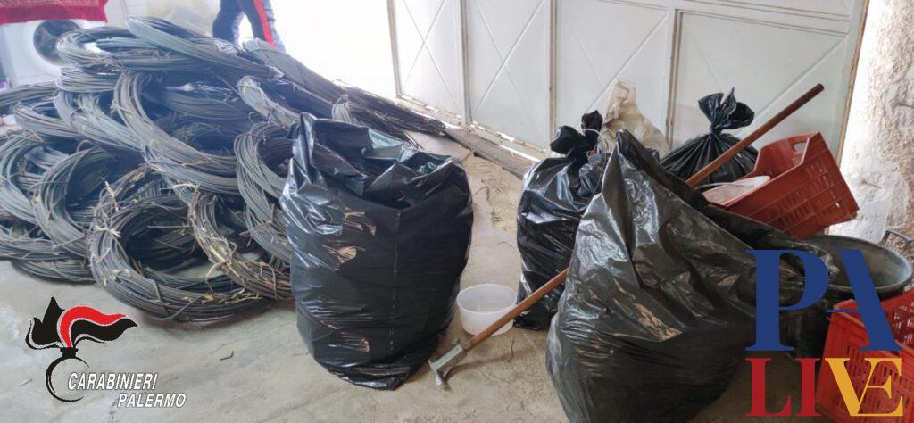 droga e cavi di rame