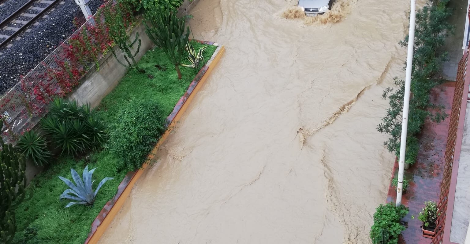 maltempo nel palermitano. In questa foto allagamenti a Termini Imerese