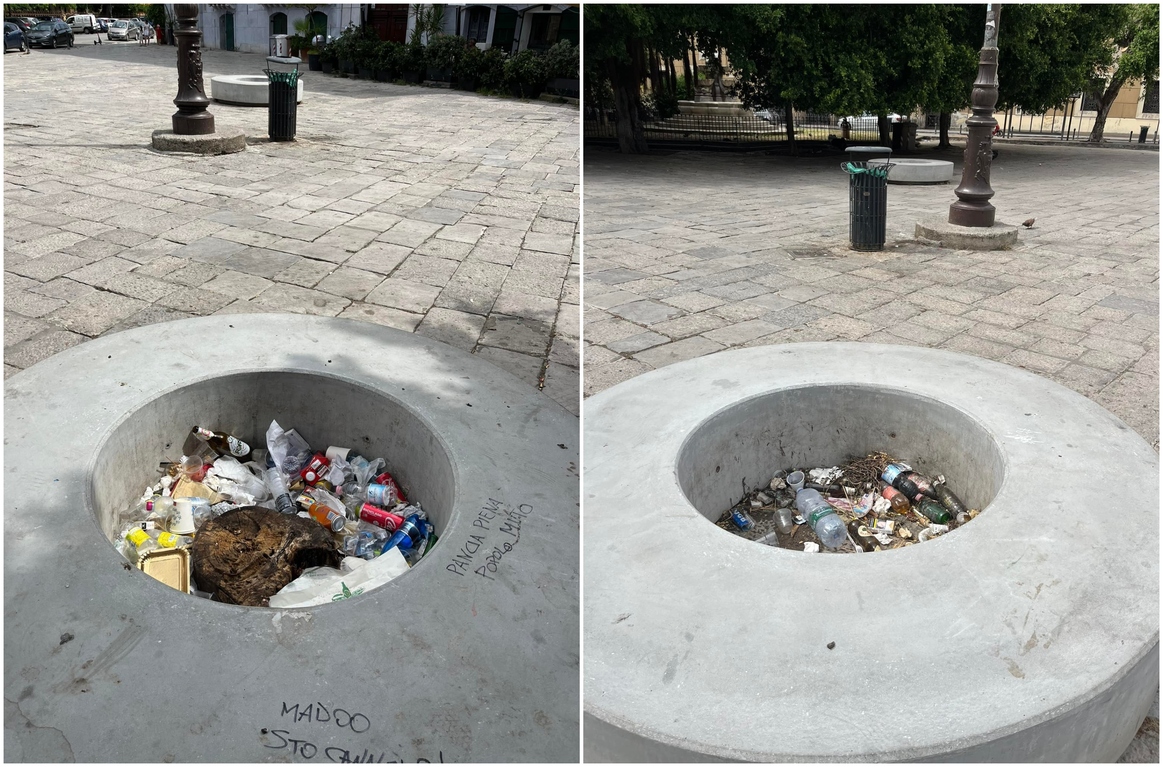 pattumiere piazza marina