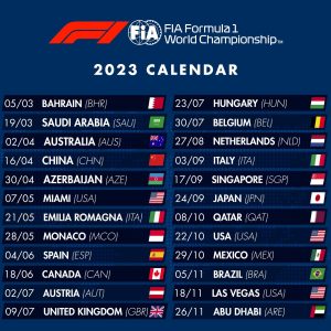 Calendario Formula 1 2023
