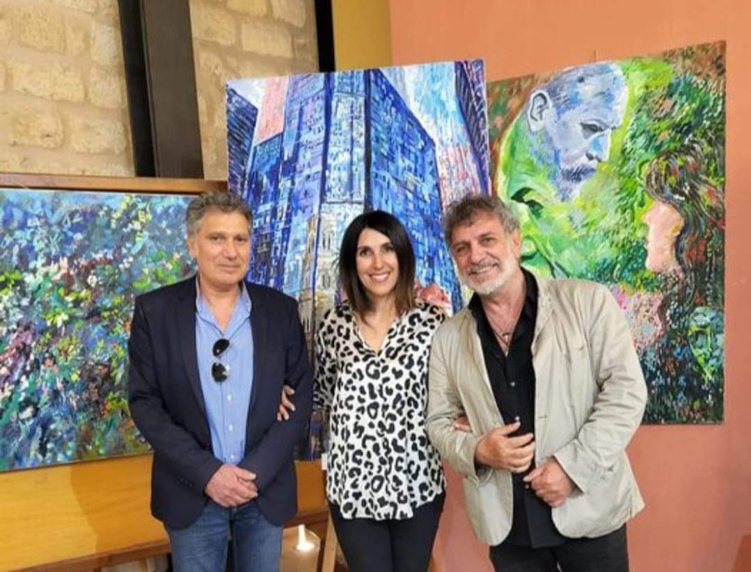 Da destra Filippo lo Iacono con gli assessori alla Cultura e al Turismo di Carini Salvatore Badalamenti e Valeria Gambino