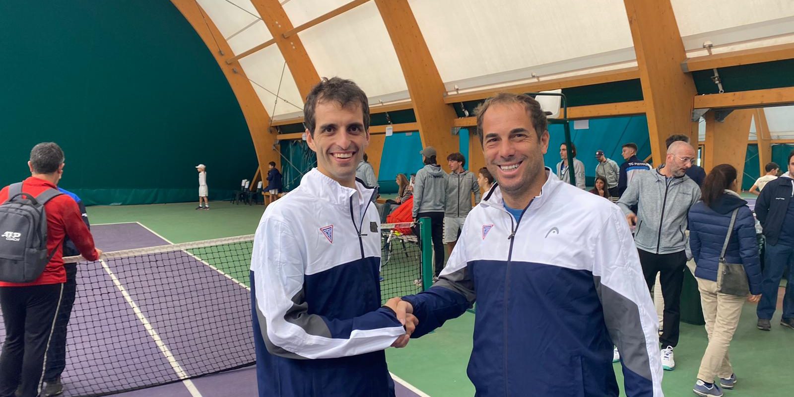 Albert Ramos Vinolas con il presidente del Ct Palermo Giorgio Lo Cascio (1)