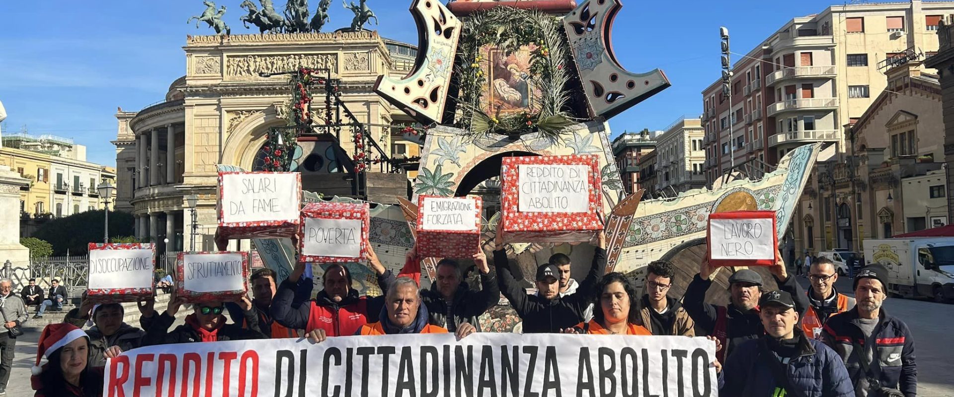 palermo protesta reddito di cittadinanza