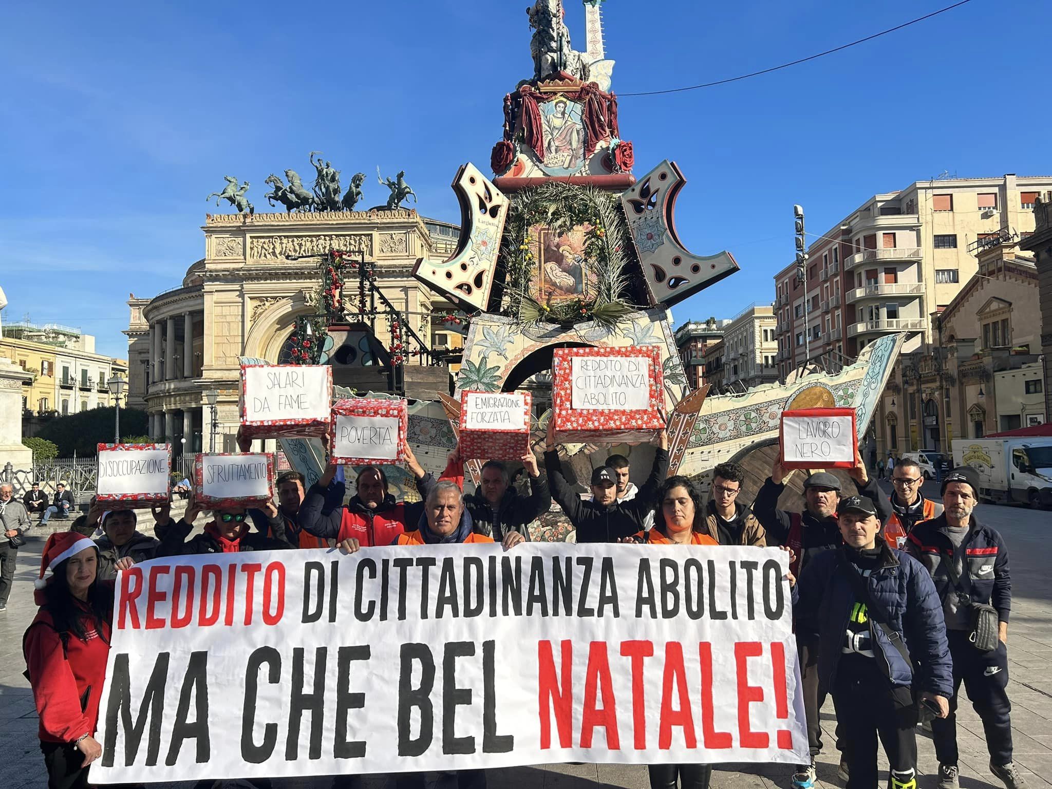 palermo protesta reddito di cittadinanza