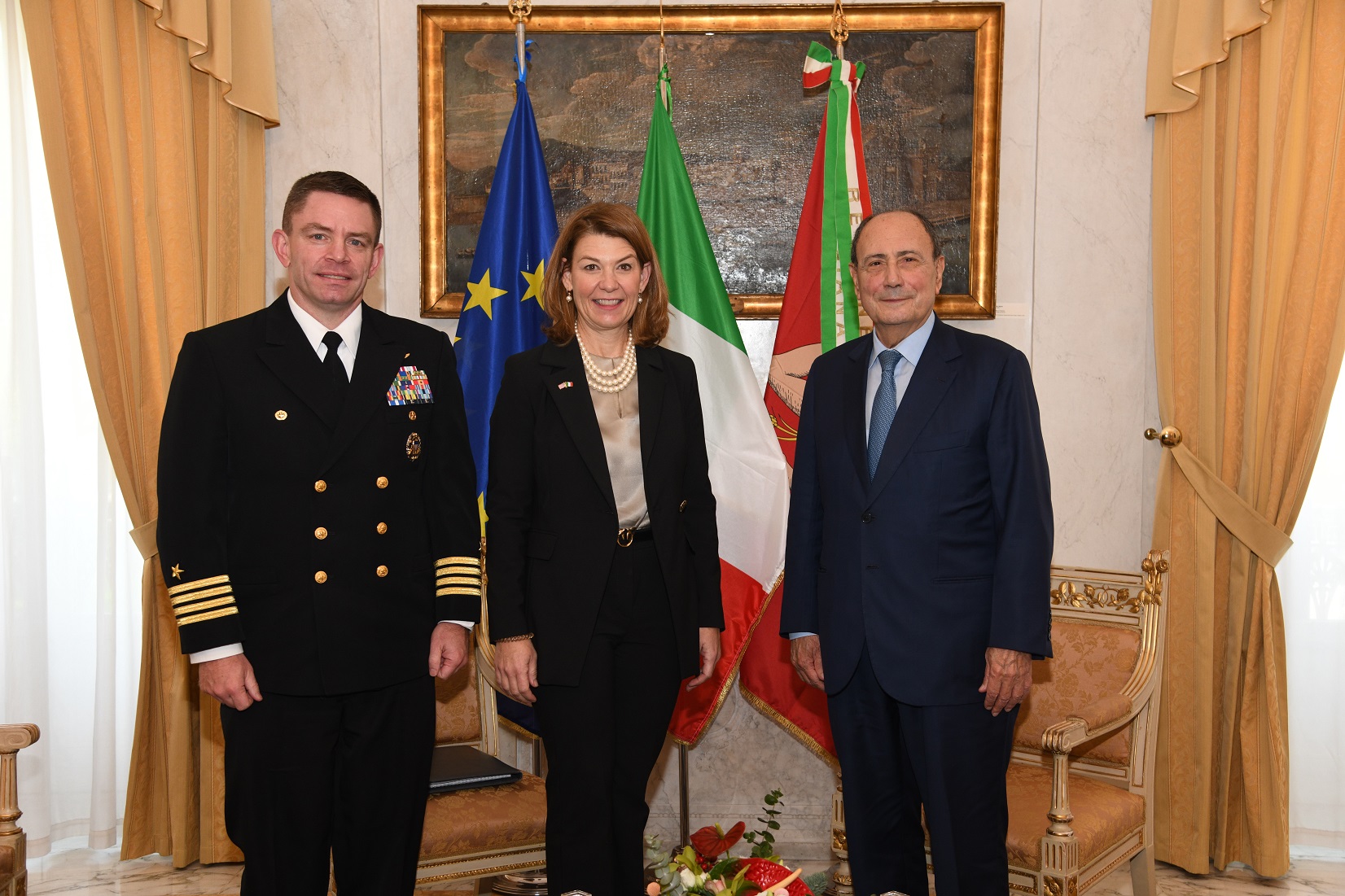 Incontro Schifani con console Usa e comandante Sigonella