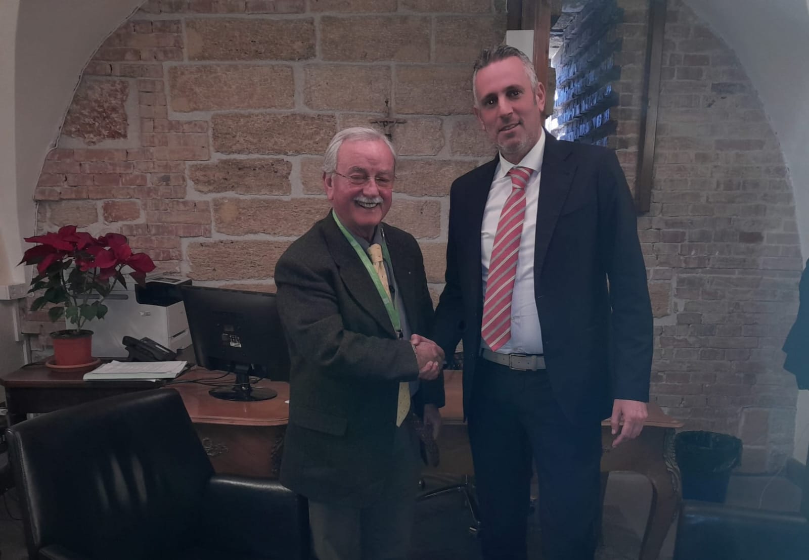 Il presidente Salvatore Bivona e l'onorevole Carmelo Pace