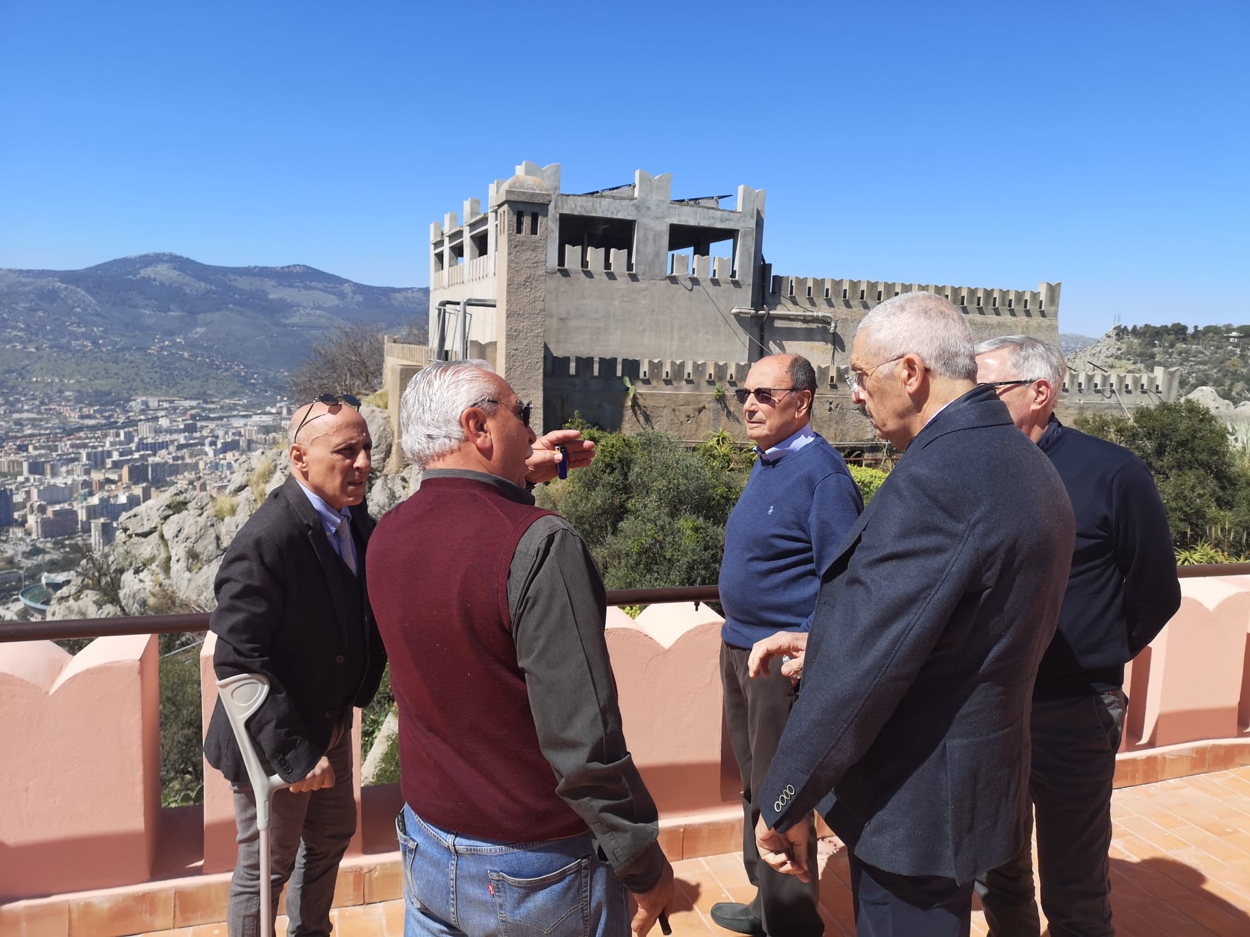 Sopralluogo presidente Schifani al Castello Utveggio
