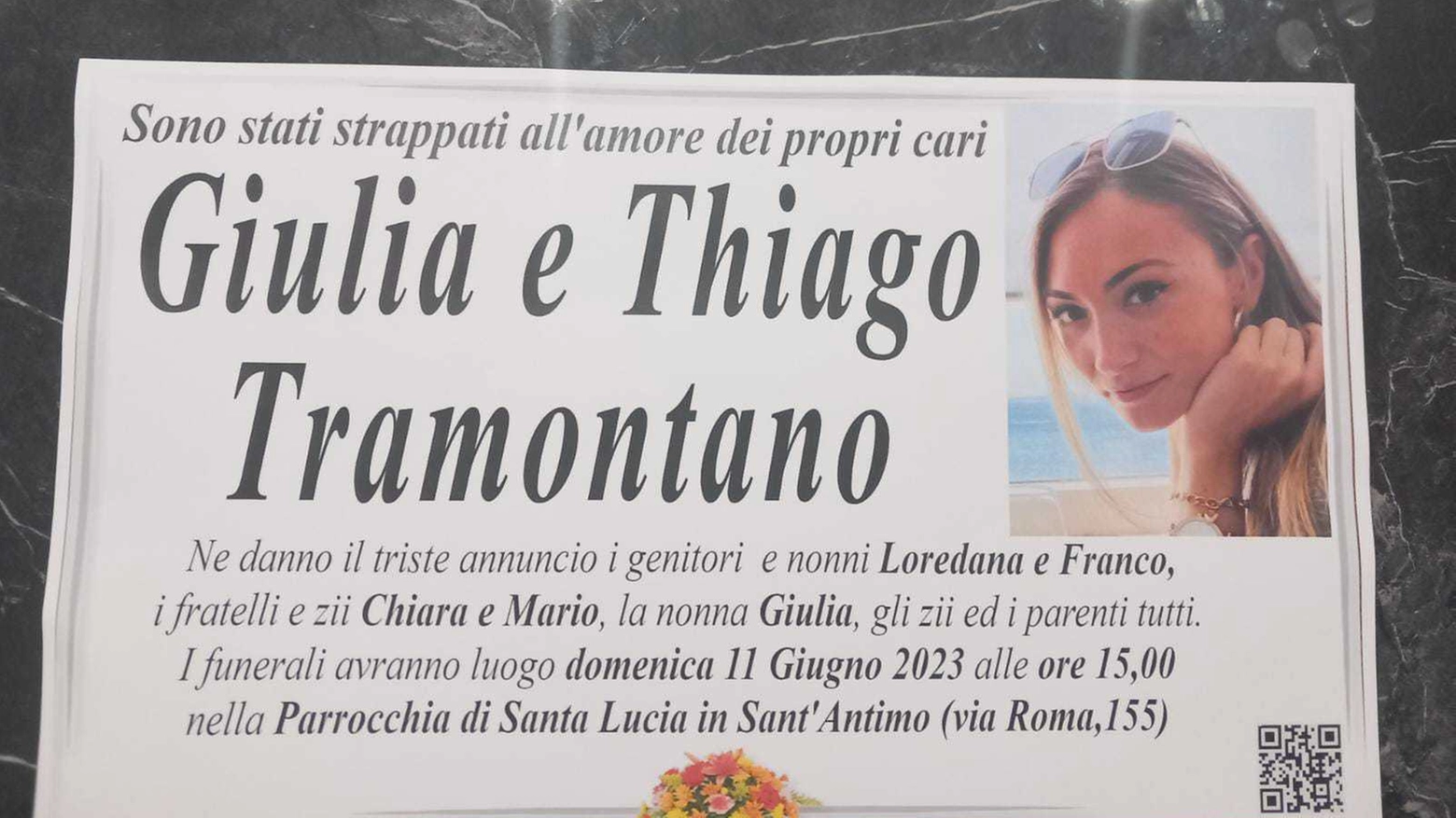 l-annuncio-funebre-del-funerale-di-giuglia-tramontanbo-e-di-thiago