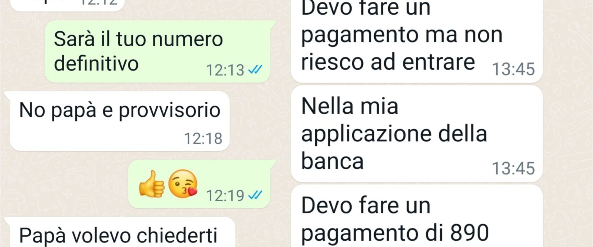 truffa messaggi