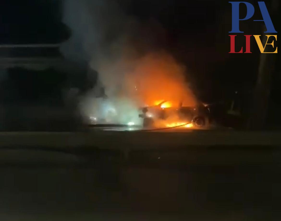 auto a fuoco viale regione siciliana