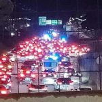 Incidente nella notte in viale Regione Siciliana, auto si ribalta: traffico in tilt