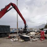 Il porticciolo dell’Arenella colpito dal ciclone, Tamajo e Tardino sul posto: “Al lavoro perchè torni operativo”