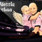 Inaugurato allo stadio Barbera il murale dedicato ai piccoli Alessia e Joshua